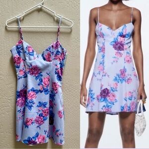 ZARA - NWT Floral Print Mini Dress